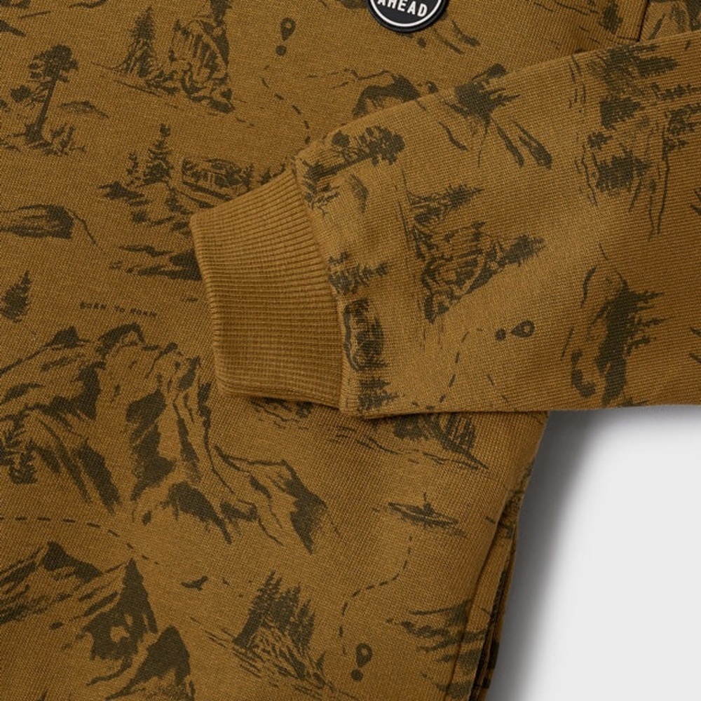 Size 2 Toddler Mayoral Tan Adventure Print Hoodie - Picture 3 of 3